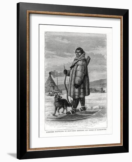 Samoyede Travelling on Snow-Shoes, Russia, 1877-null-Framed Giclee Print