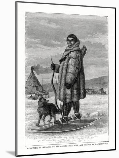 Samoyede Travelling on Snow-Shoes, Russia, 1877-null-Mounted Giclee Print