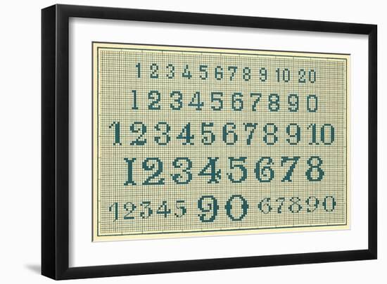 Sampler with Numbers-null-Framed Art Print