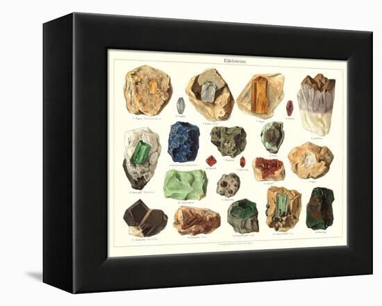 Samples of Gemstones-null-Framed Stretched Canvas