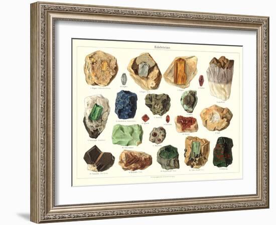 Samples of Gemstones-null-Framed Art Print