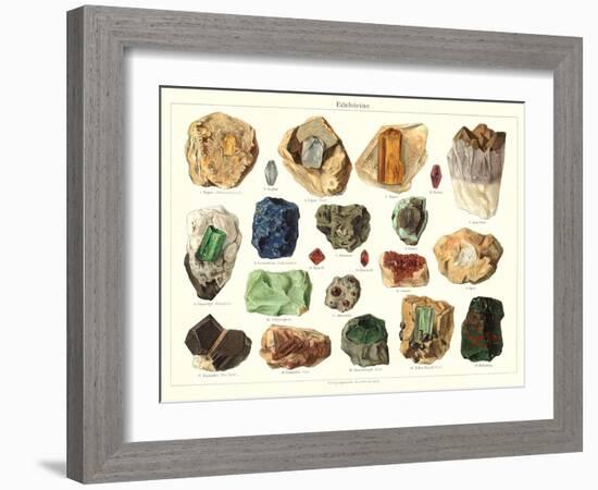 Samples of Gemstones-null-Framed Art Print
