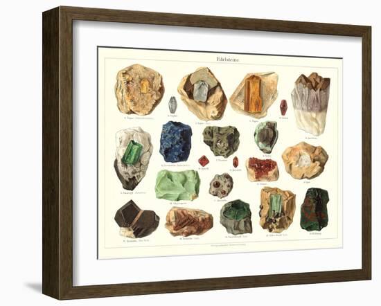 Samples of Gemstones-null-Framed Art Print