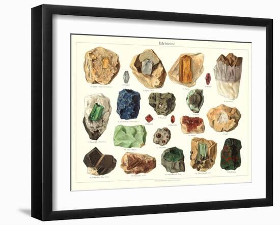 Samples of Gemstones-null-Framed Art Print