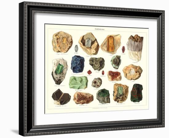 Samples of Gemstones-null-Framed Art Print