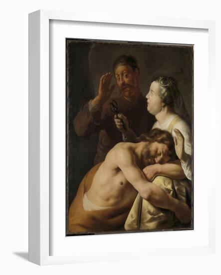 Samson and Delilah, 1630-35-Jan The Elder Lievens-Framed Giclee Print