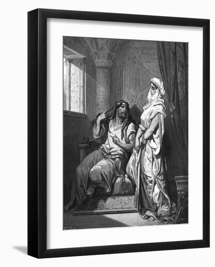 Samson and Delilah, 1866-Gustave Doré-Framed Giclee Print