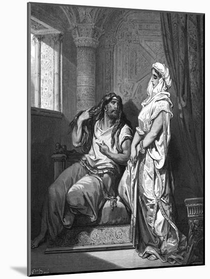 Samson and Delilah, 1866-Gustave Doré-Mounted Giclee Print