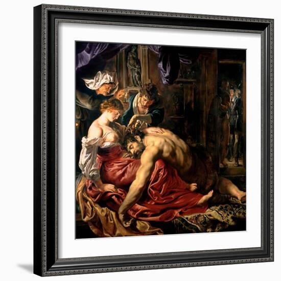 Samson and Delilah, c.1609-Peter Paul Rubens-Framed Giclee Print