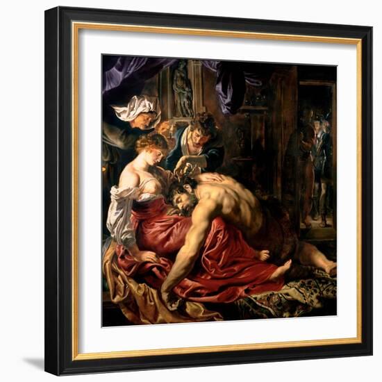 Samson and Delilah, c.1609-Peter Paul Rubens-Framed Giclee Print