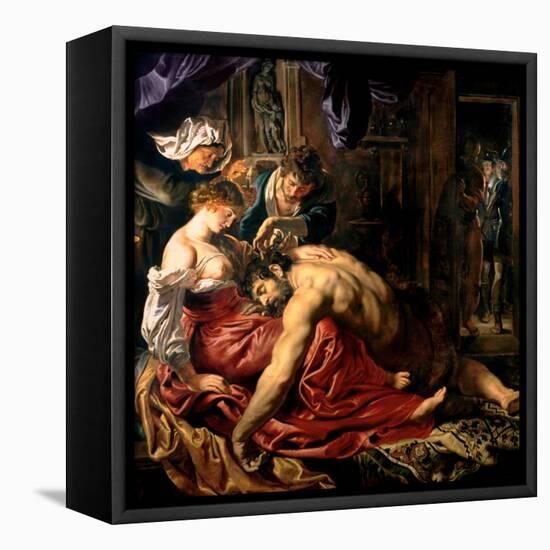 Samson and Delilah, c.1609-Peter Paul Rubens-Framed Premier Image Canvas