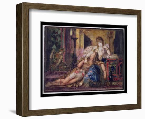 Samson and Delilah (W/C)-Gustave Moreau-Framed Giclee Print