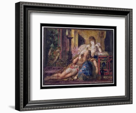 Samson and Delilah (W/C)-Gustave Moreau-Framed Giclee Print