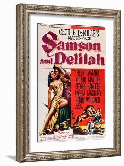 Samson and Delilah-null-Framed Art Print