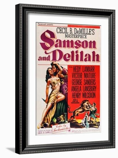 Samson and Delilah-null-Framed Art Print