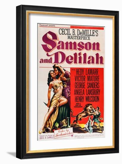 Samson and Delilah-null-Framed Art Print