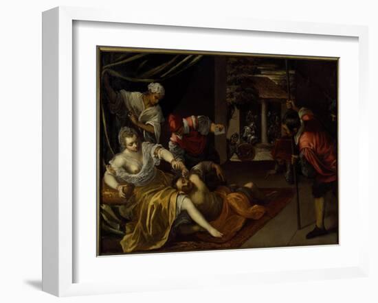 Samson and Delilah-Jacopo Robusti Tintoretto-Framed Giclee Print