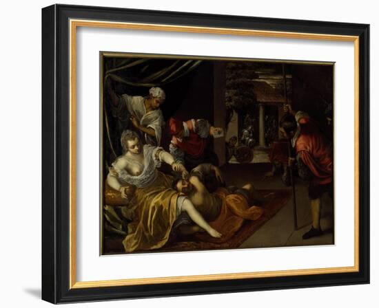 Samson and Delilah-Jacopo Robusti Tintoretto-Framed Giclee Print