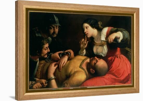 Samson and Delilah-Caravaggio-Framed Premier Image Canvas