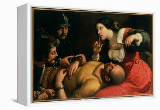 Samson and Delilah-Caravaggio-Framed Premier Image Canvas