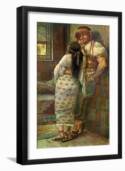 Samson and his wife by J James Tissot - Bible-James Jacques Joseph Tissot-Framed Giclee Print