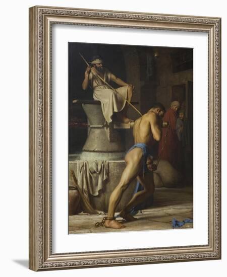 Samson and the Philistines, 1863-Carl Bloch-Framed Giclee Print