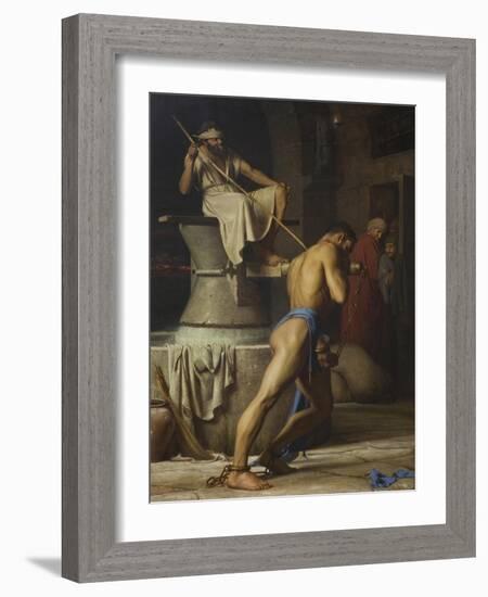 Samson and the Philistines, 1863-Carl Bloch-Framed Giclee Print