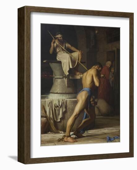 Samson and the Philistines, 1863-Carl Bloch-Framed Giclee Print