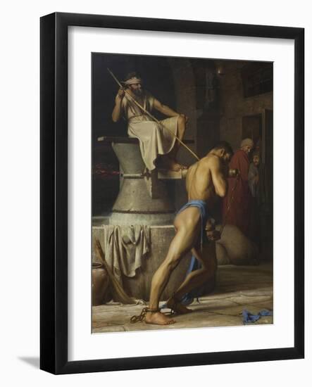 Samson and the Philistines, 1863-Carl Bloch-Framed Giclee Print