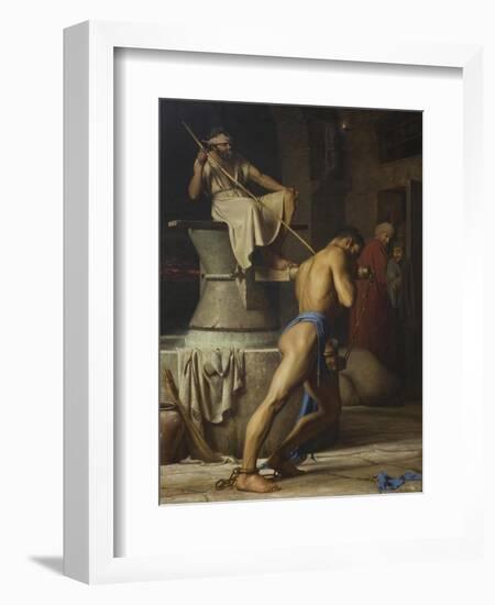 Samson and the Philistines, 1863-Carl Bloch-Framed Giclee Print