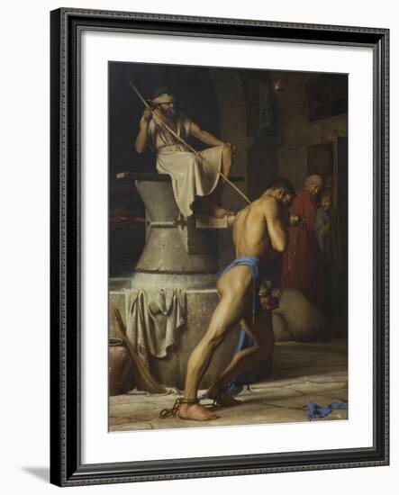 Samson and the Philistines, 1863-Carl Bloch-Framed Giclee Print