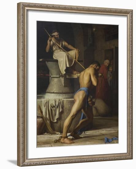 Samson and the Philistines, 1863-Carl Bloch-Framed Giclee Print