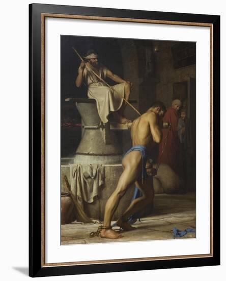 Samson and the Philistines, 1863-Carl Bloch-Framed Giclee Print