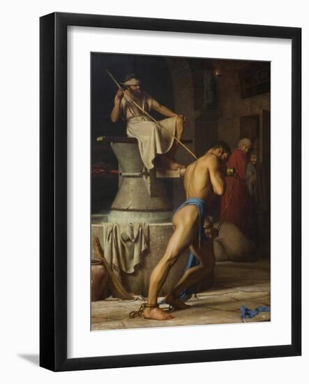 Samson and the Philistines, 1863-Carl Bloch-Framed Giclee Print