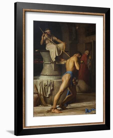 Samson and the Philistines, 1863-Carl Bloch-Framed Giclee Print