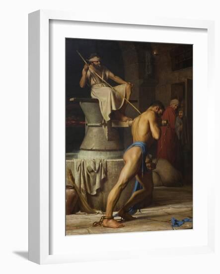 Samson and the Philistines, 1863-Carl Bloch-Framed Giclee Print