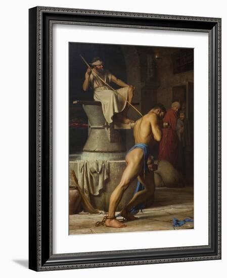 Samson and the Philistines, 1863-Carl Bloch-Framed Giclee Print