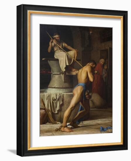 Samson and the Philistines, 1863-Carl Bloch-Framed Giclee Print