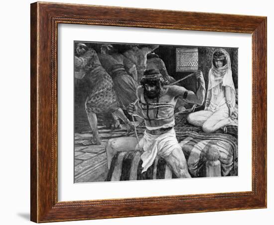 Samson breaks his cords by J James Tissot - Bible-James Jacques Joseph Tissot-Framed Giclee Print