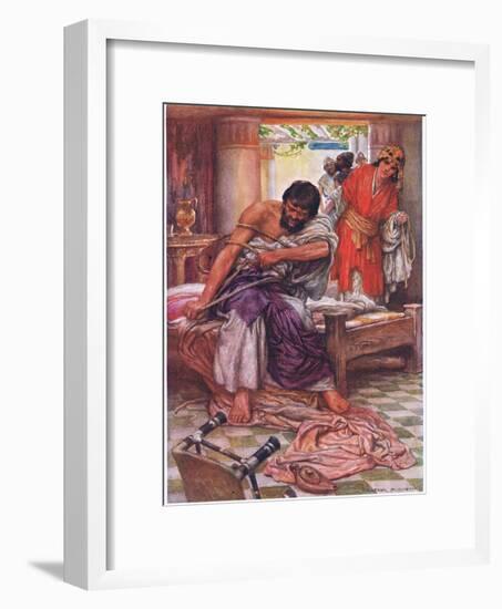 Samson Broke the Ropes That Bound Him-Arthur A. Dixon-Framed Giclee Print