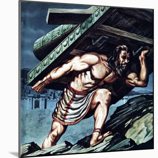 Samson Carrying the Gate of Gaza-null-Mounted Giclee Print