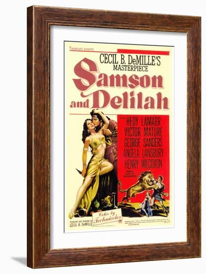 Samson & Delilah, 1949-null-Framed Art Print