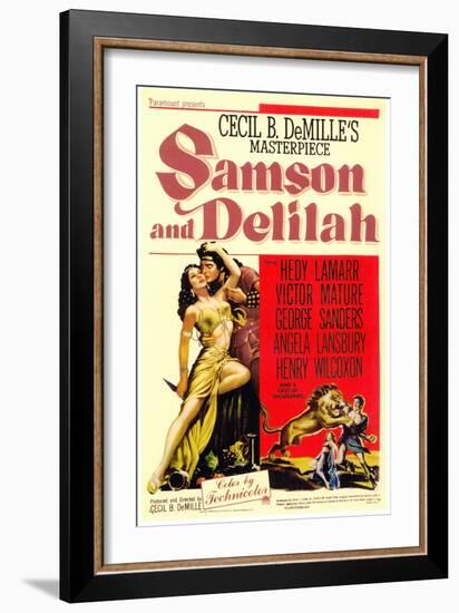 Samson & Delilah, 1949-null-Framed Art Print