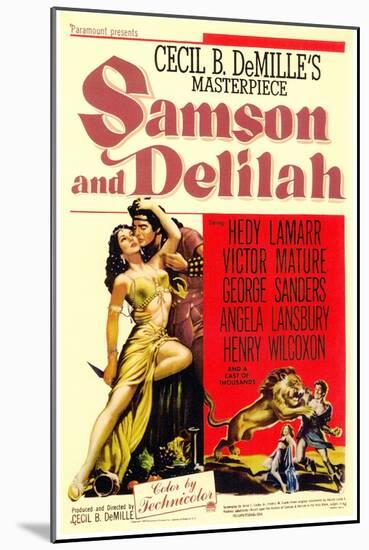 Samson & Delilah, 1949-null-Mounted Art Print