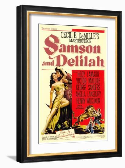 Samson & Delilah, 1949-null-Framed Art Print