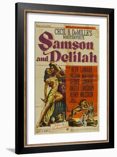 Samson & Delilah, 1949-null-Framed Art Print