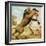 Samson Fighting a Lion-Clive Uptton-Framed Giclee Print