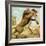 Samson Fighting a Lion-Clive Uptton-Framed Giclee Print