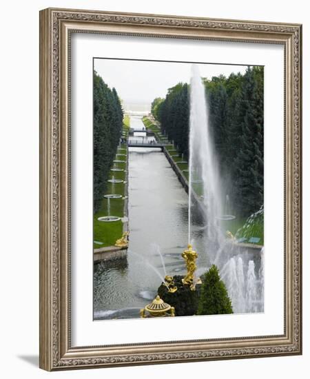 Samson Fountain at Peterhof, Royal Palace Founded by Tsar Peter the Great, St. Petersburg, Russia-Nancy & Steve Ross-Framed Photographic Print