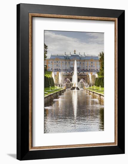 Samson Fountain, Great Palace, view from Sea Canal, Peterhof, UNESCO World Heritage Site, near St.-Richard Maschmeyer-Framed Photographic Print